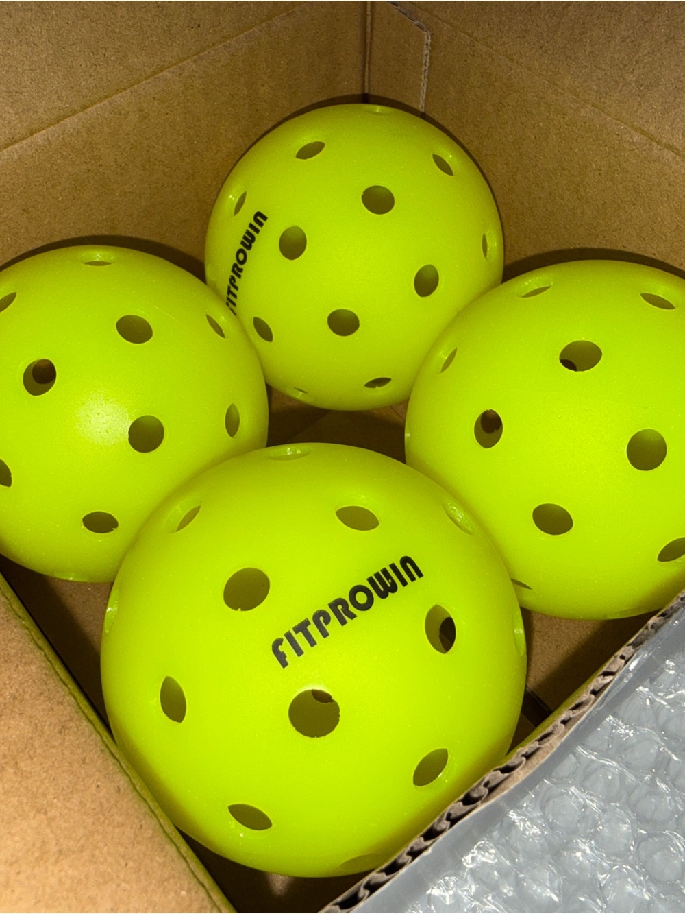 FITPROWIN Black Pickleball Paddle with Neon Yellow Balls - Picture 4 of 9